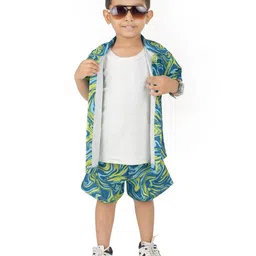 NEW GEN Boys Printed Round Neck T-shirt & Shirt With Shorts-image-68