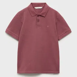 Mango Kids Boys Pure Cotton Polo Collar T-shirt-image-44