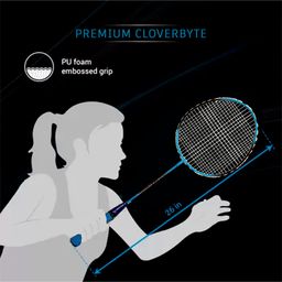 CLOVERBYTE Premium 2 Badminton Rackets With 2 Nylon Shuttles -May Vary In Colour image 4