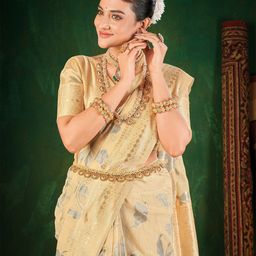 Moksha Trends Woven Design Organza Banarasi Saree-picture-10