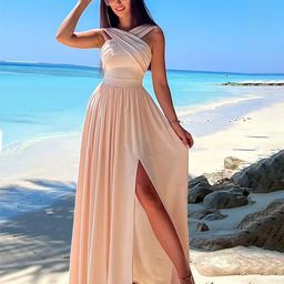 JC Mode Women Solid Halter Neck Maxi Dress-picture-45