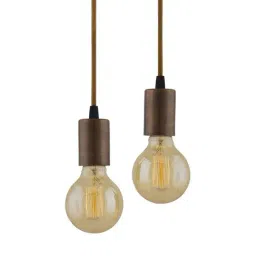Homesake Antique Copper Hanging Bulb Sockets - Set of 2 (Bulb not included)-26