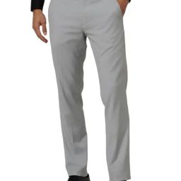 Van Heusen Grey Slim fit Solid Trousers-image-43