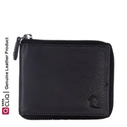 Kara Black Casual Leather Bi-Fold Wallet for Men-37