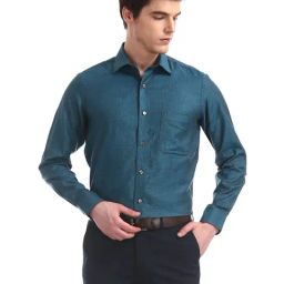 Arrow Blue Textured Shirt-picture-42
