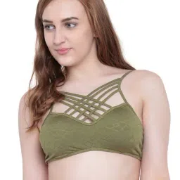 La Intimo Green Non Wired Padded Minimizer Bra-image-68
