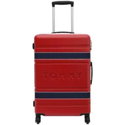 TOMMY HILFIGER Las Vegas Red & Navy 4 Wheels Medium Hard Cabin Trolley Bag-image-37