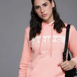 ASICS Women Pink Brand Logo Printed Hooded Sweatshirt-image-39