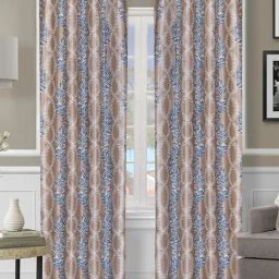 Romee Beige Polyester Printed Curtains and Sheers-26