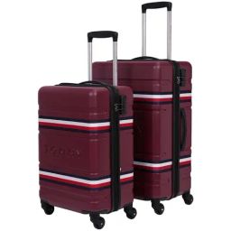 TOMMY HILFIGER Berlin Wine 4 Wheels Medium Hard Cabin Trolley Bag-image-20