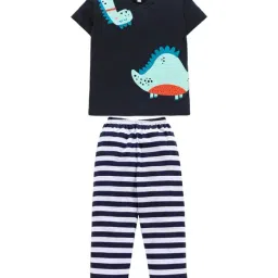Nite Flite Kids Navy & White Dinomite Pyjama Set-image-22