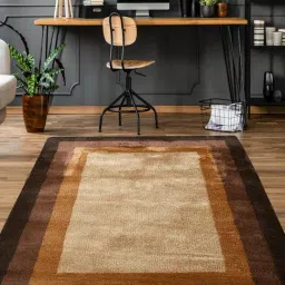 Saral Home Beige & Brown Cotton Carpet - Set of 1-44