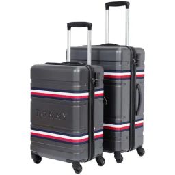 TOMMY HILFIGER Berlin Grey 4 Wheels Medium Hard Cabin Trolley Bag-image-46