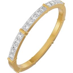 Emori 14k Yellow Gold & Diamond Modern Chic Band Ring-0