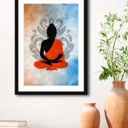 999Store Multicolor MDF Lord Buddha Printed Paper Wall Painting - Set of 1-21
