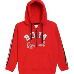 Blue Giraffe Kids Red Regular Fit Hoodie-image-43