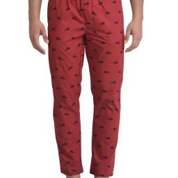 Woodland Dark Red Printed Pyjamas-image-13