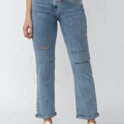 FOREVER 21 WOMEN MID WAIST BOYFRIEND FIT ANKLE LENGTH JEANS-picture-36