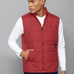 Allen Solly Maroon Cotton Regular Fit Quilted Jackets-image-33