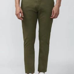 Peter England Casuals Green Slim Fit Trousers-picture-37