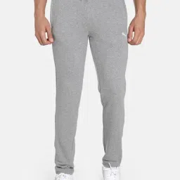 Puma Grey Cotton Slim Fit Texture Trackpants-image-75