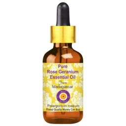 Deve Herbes Pure Rose Geranium Essential Oil with Glass Dropper - 2 ml-image-4