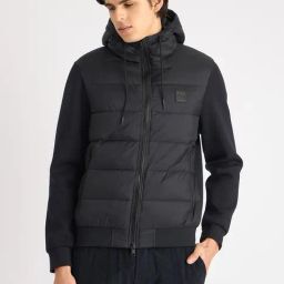 Antony Morato Blue Slim Fit Quilted Hooded Jacket-picture-12