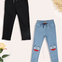 YK Boys Slim Fit High-Rise Light Fade Embroidered Jeans-image-73