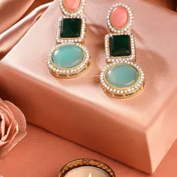 Zaveri Pearls Contemporary Drop Earrings-image-34
