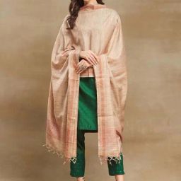 Fabindia Beige Woven Pattern Dupatta-image-87