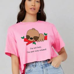Kotty Pink Graphic Print Oversized T-Shirt-picture-8