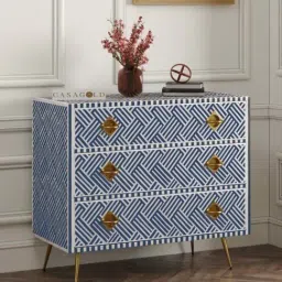 Casagold Indigo Inlay Chest of Drawers - Chevron-image-80