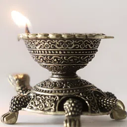 The Spiritual Living Copper-Toned Tortoise Diya-image-31