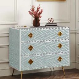 Casagold Sea Green Inlay Chest of Drawers - Chevron-image-36