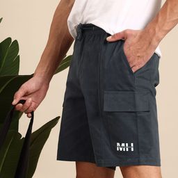 Mast & Harbour Men Pure Cotton Cargo Shorts-image-83