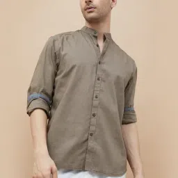 Code By Lifestyle Brown Regular Fit Shirt-image-16