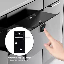 OKOS Fingerprint Lock for Drawer & Cabinet Smart Lock with Emergency USB Power Input for Home image 5