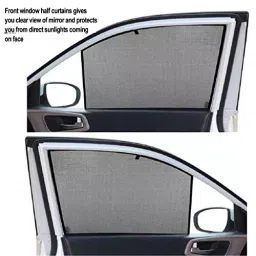 Auto Pearl Window Plug-in Half Sun Shades Z Black Compatible For Honda Amaze 2018-2021, HCrtn07Amaze2018 (Set of 4) image 4