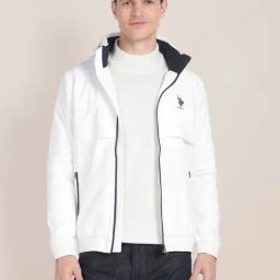 U.S. Polo Assn. White Regular Fit Wind Cheater-image-40