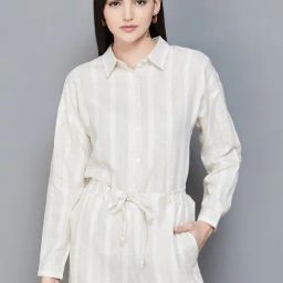 Code by Lifestyle Beige Striped Shirt-image-55