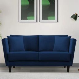Febonic Imperial Blue Neem Wood Norway 2 Seater Sofa-image-86