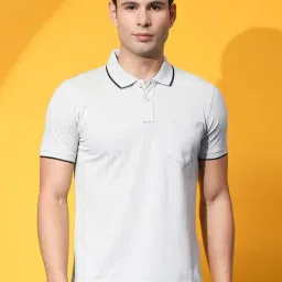 Cloak & Decker by Monte Carlo Grey Regular Fit Polo T-Shirt-image-77