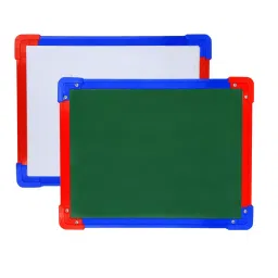 EDUWAY 30x40 cm (1x1.3 Feet) 2 in 1 Non-Magnetic Melamine Glossy Marker Surface Slate White & Green-13