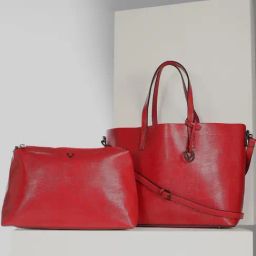 Allen Solly Red Textured Medium Tote Handbag-image-44