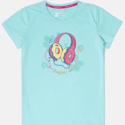 Jockey Girl's Aruba Blue Cotton Regular Fit Graphic Printed T-Shirt (Prints May Vary)-image-85