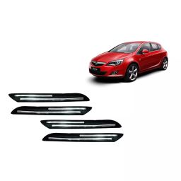 Auto Pearl Plastic & Silver Plated Car Bumper Guard for Opel Astra Black/Silver (Pack of 4 Pcs)-picture-12