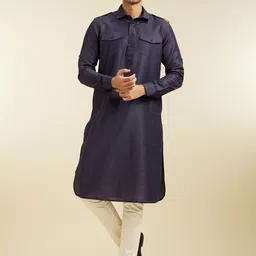 Diwas by Manyavar Shirt Collar Pathani Kurta-picture-39