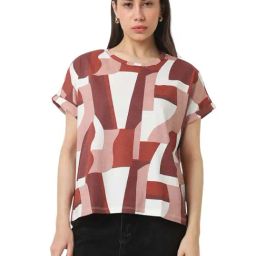 Van Heusen Multi Cotton Regular Fit Printed T-Shirt-image-3