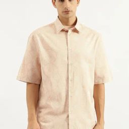 United Colors Of Benetton Peach Cotton Regular Fit Printed Shirt-image-70