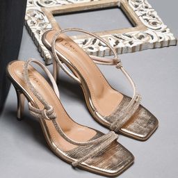 JM Looks Women Sligback Chunky Stilettos Heel Sandal-42
